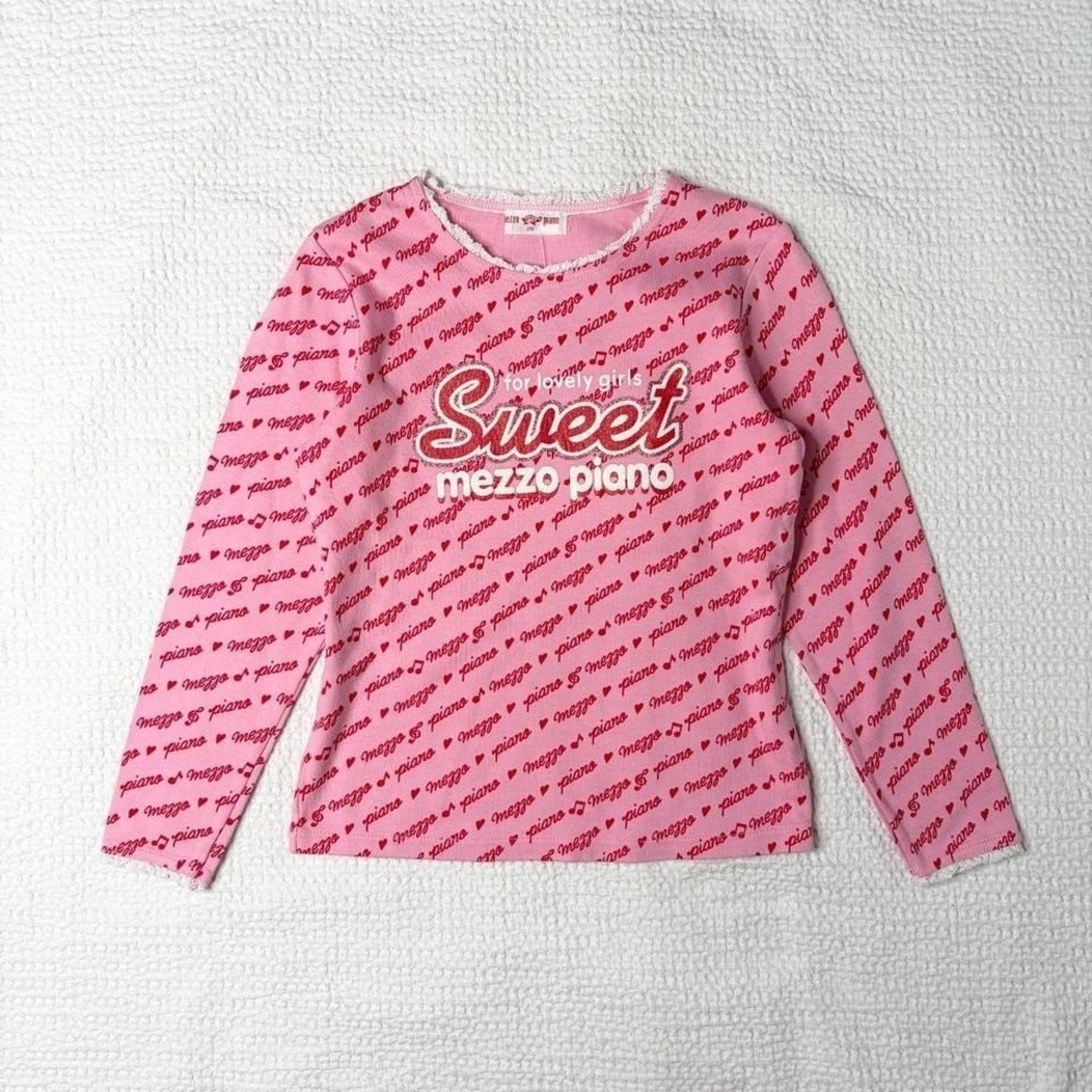 Mezzo Piano AOP music note long sleeve from japan